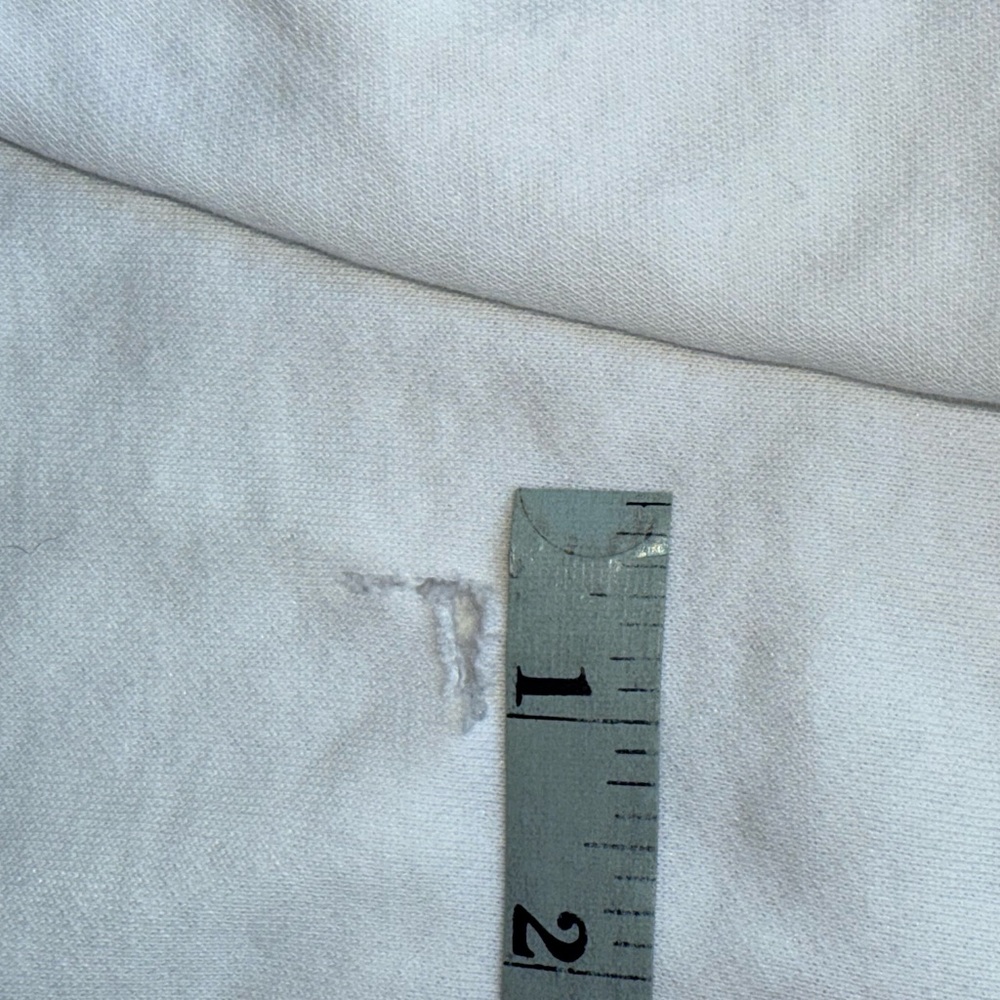 Nike White Hoodie with Black Embroidered Logo Men’s M Good Condition with Hole - Picture 7 of 11